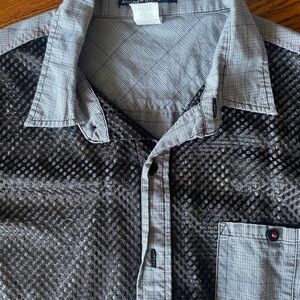 Andrew Christian Gray and Black Casual Shirt